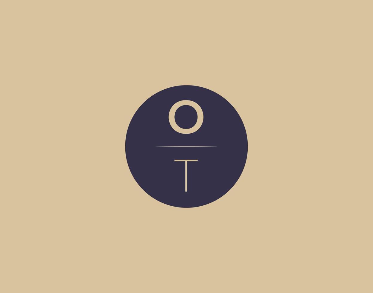 ot Brief moderne elegante Logo-Design-Vektorbilder vektor