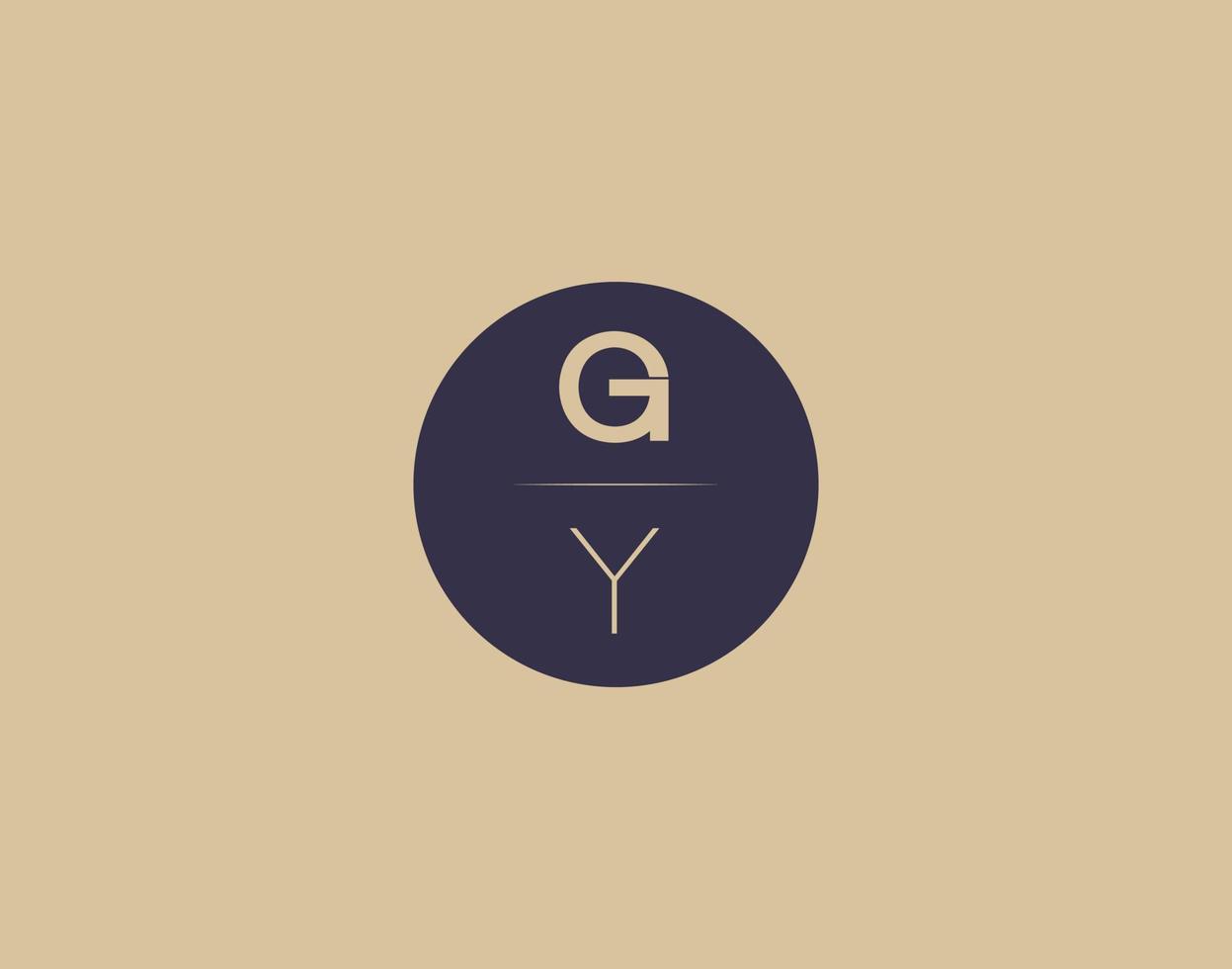 gy brief modern elegant logo design vektorbilder vektor