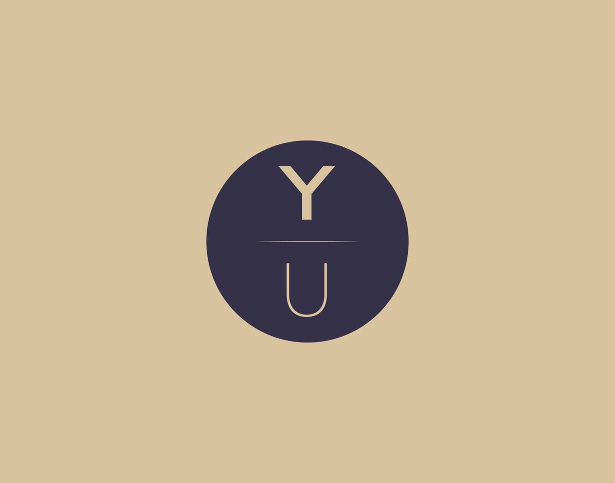 yu schreiben moderne elegante Logo-Design-Vektorbilder vektor