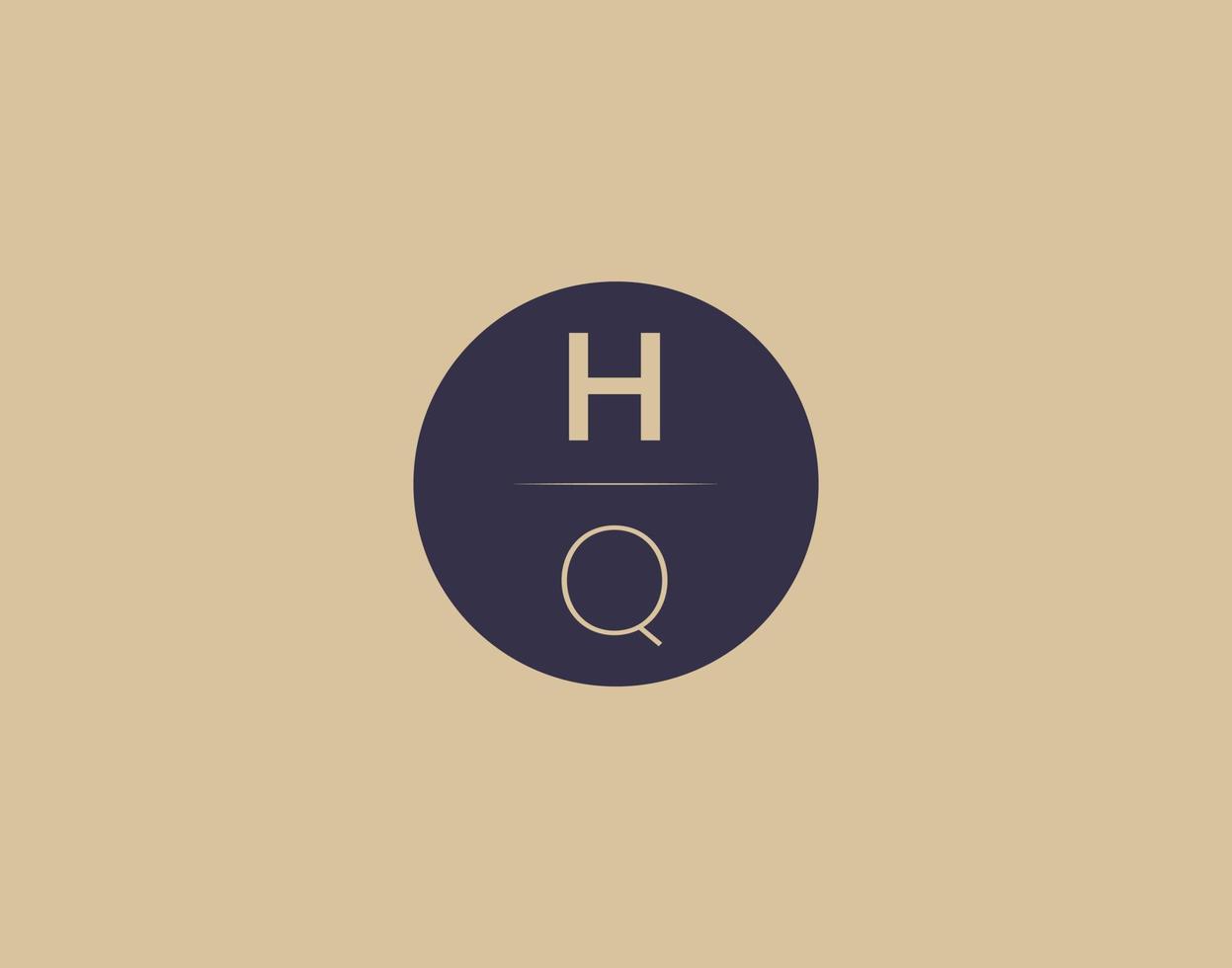 hq brev modern elegant logotyp design vektor bilder