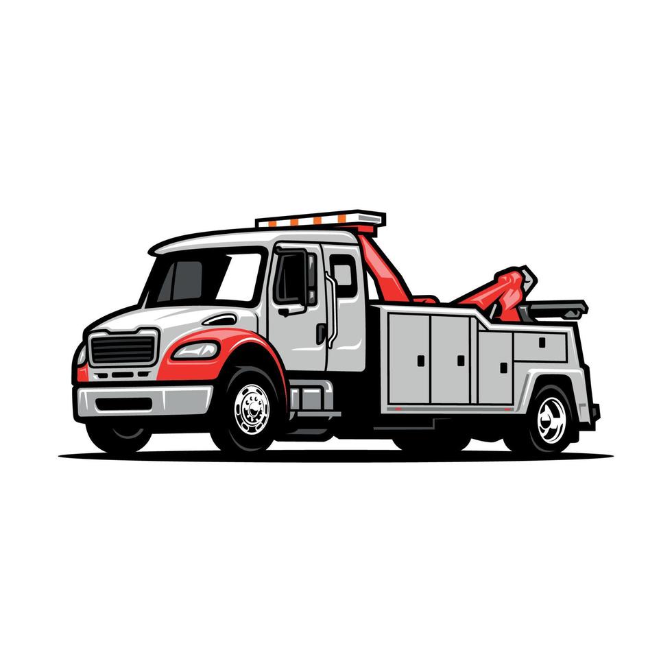 abschleppen und service lkw illustration logo vektor