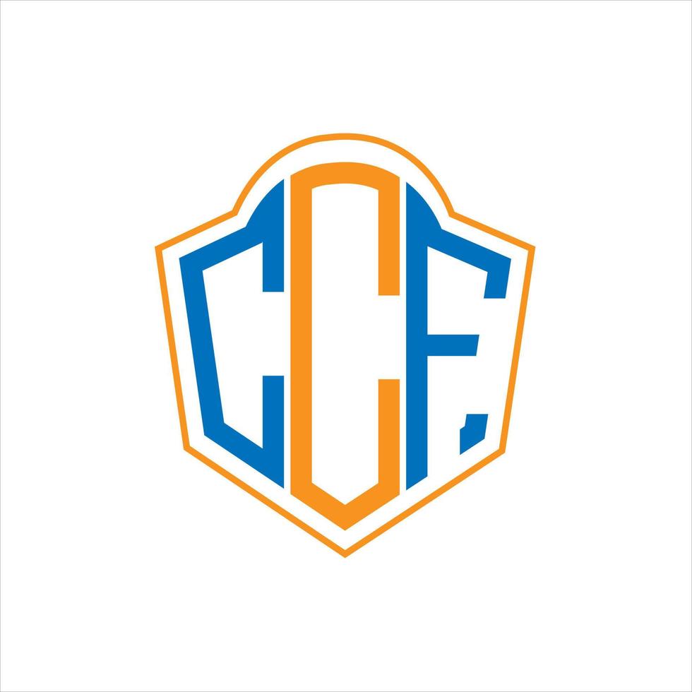 ccf abstrakt monogram skydda logotyp design på vit bakgrund. ccf kreativ initialer brev logotyp. vektor