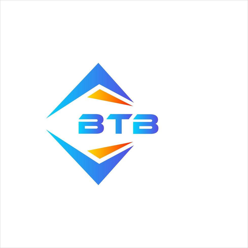 btb abstrakt teknologi logotyp design på vit bakgrund. btb kreativ initialer brev logotyp begrepp. vektor