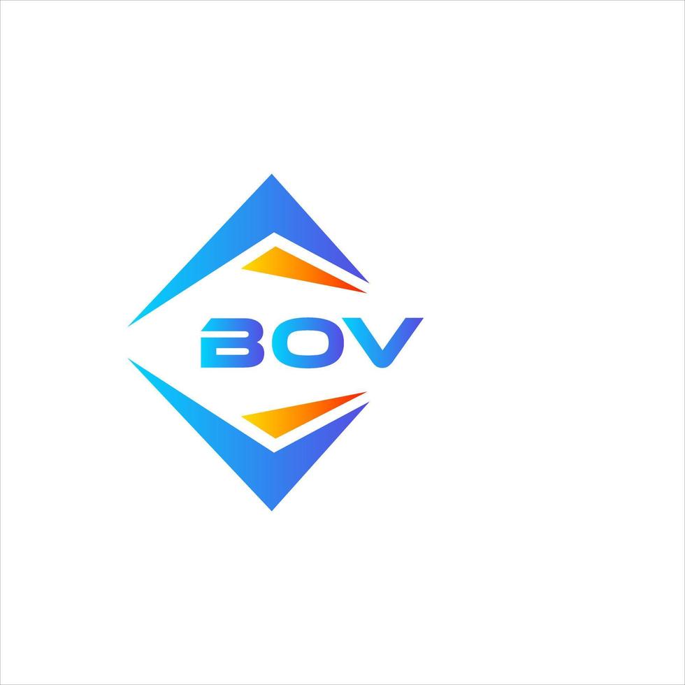 bov abstraktes Technologie-Logo-Design auf weißem Hintergrund. bov kreative Initialen schreiben Logo-Konzept. vektor