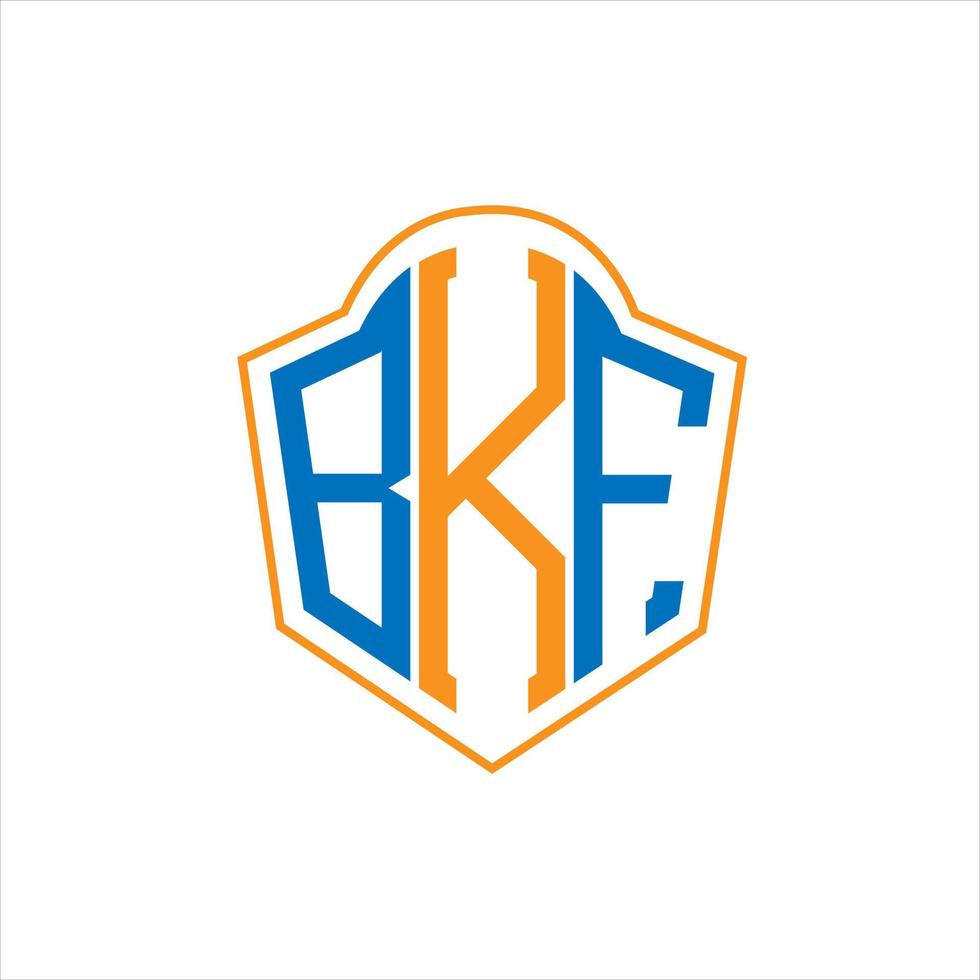 bke abstraktes Monogramm-Schild-Logo-Design auf weißem Hintergrund. bke kreatives Initialen-Buchstaben-Logo. vektor