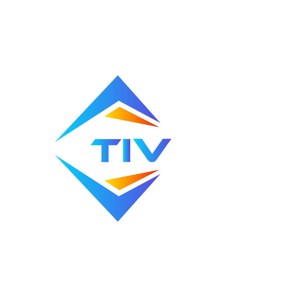tiv abstraktes Technologie-Logo-Design auf weißem Hintergrund. tiv kreative Initialen schreiben Logo-Konzept. vektor