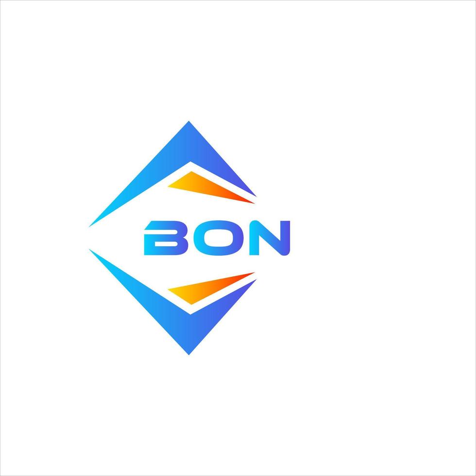 bon abstraktes Technologie-Logo-Design auf weißem Hintergrund. bon kreative Initialen schreiben Logo-Konzept. vektor