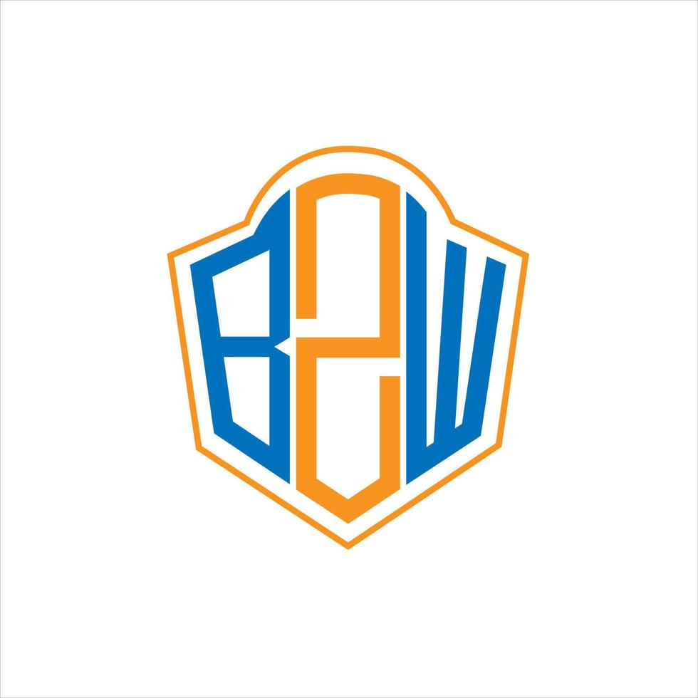 bzw. abstraktes Monogramm-Schild-Logo-Design auf weißem Hintergrund. bzw kreatives initialen buchstaben logo. vektor