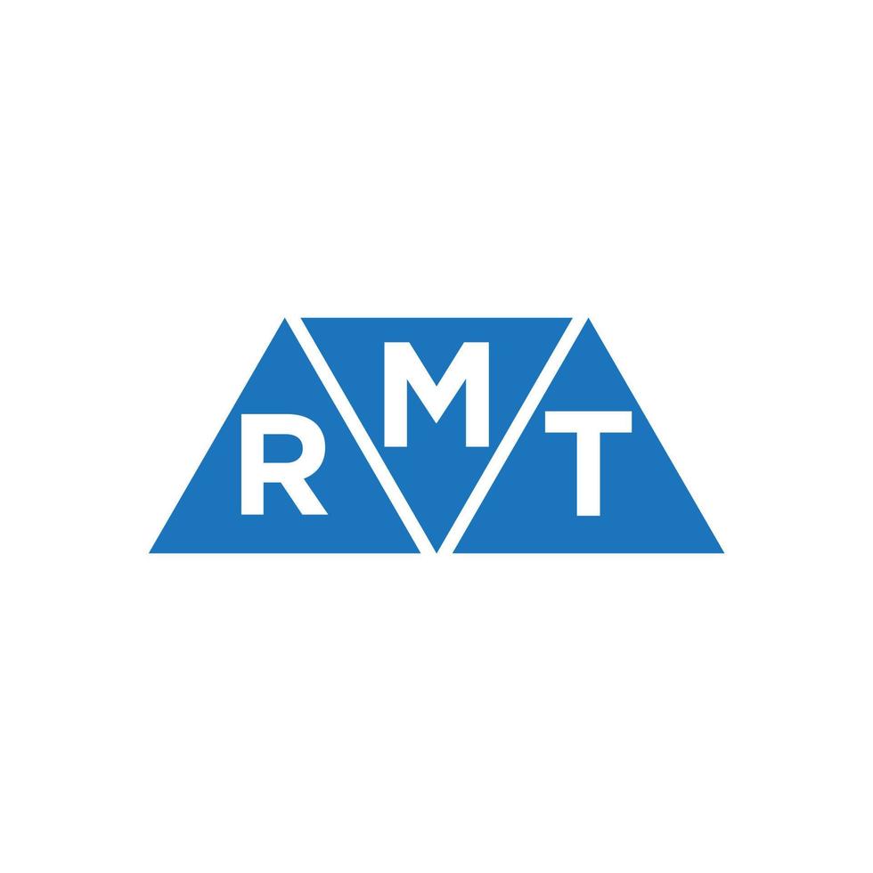 mrt abstraktes Anfangslogodesign auf weißem Hintergrund. mrt kreative Initialen schreiben Logo-Konzept. vektor