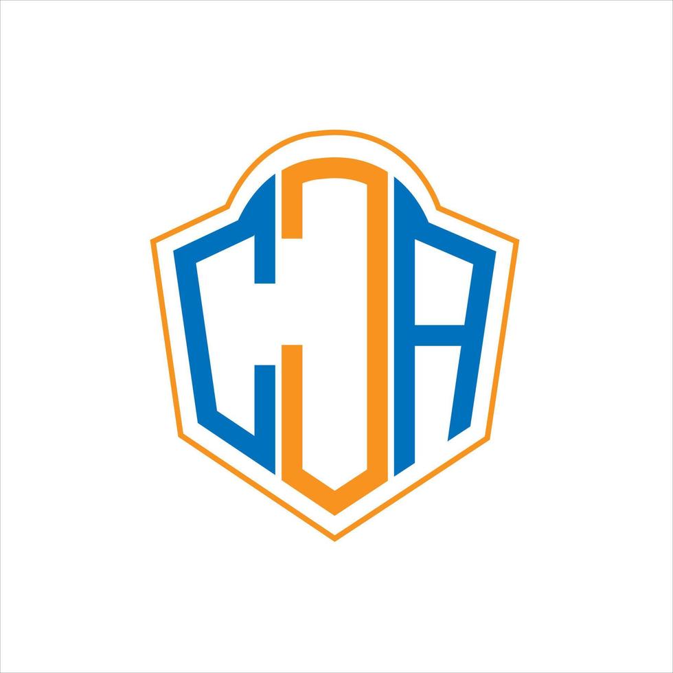 Cja abstraktes Monogramm-Schild-Logo-Design auf weißem Hintergrund. cja kreatives Initialen-Buchstaben-Logo. vektor