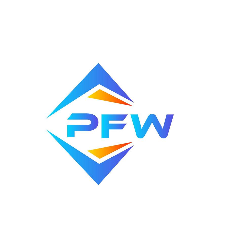 pfw abstraktes Technologie-Logo-Design auf weißem Hintergrund. pfw kreative Initialen schreiben Logo-Konzept. vektor