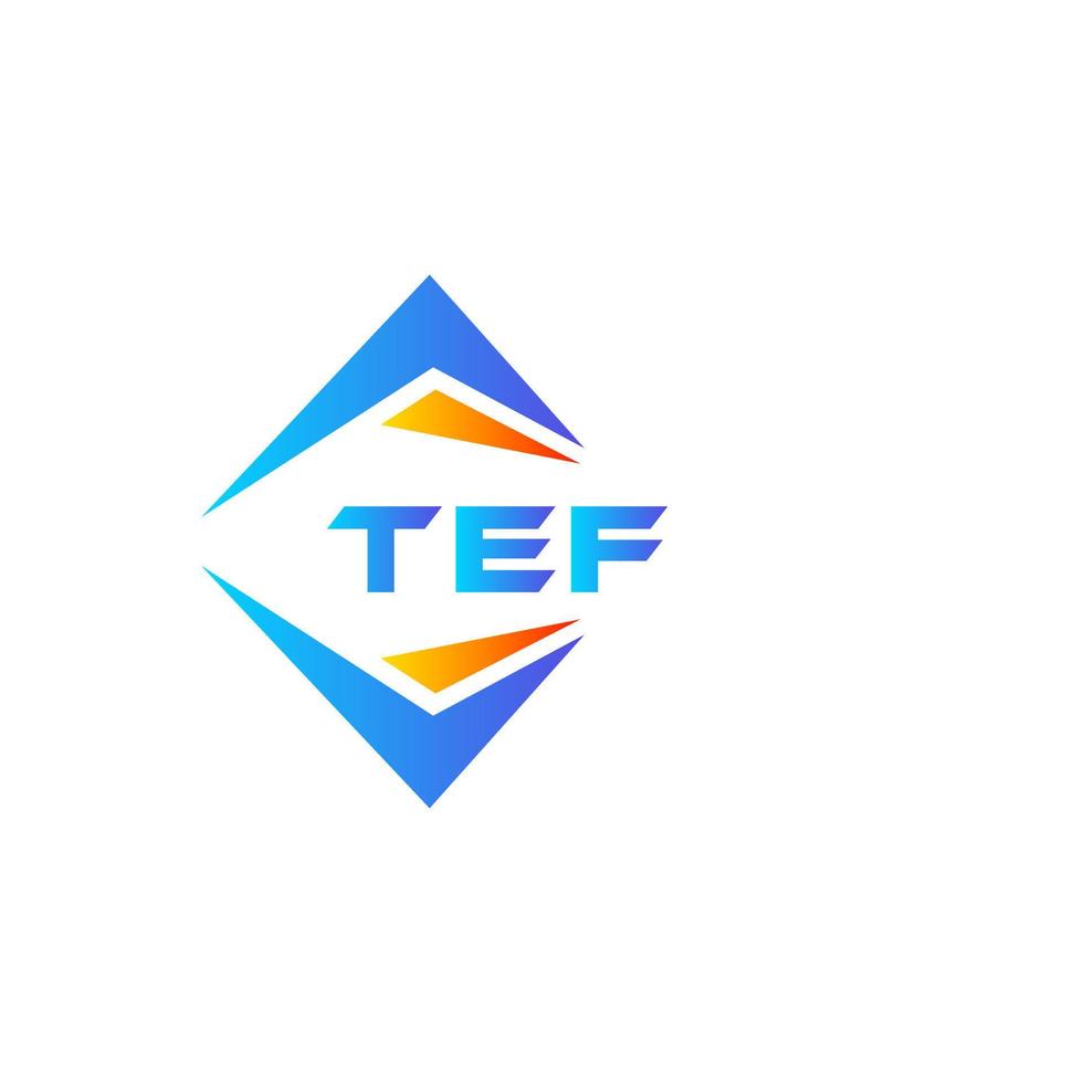 TEF abstraktes Technologie-Logo-Design auf weißem Hintergrund. tef kreative Initialen schreiben Logo-Konzept. vektor