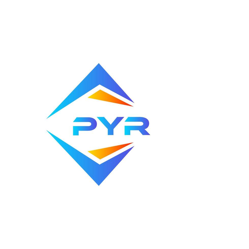 pyr abstraktes Technologie-Logo-Design auf weißem Hintergrund. pyr kreative Initialen schreiben Logo-Konzept. vektor