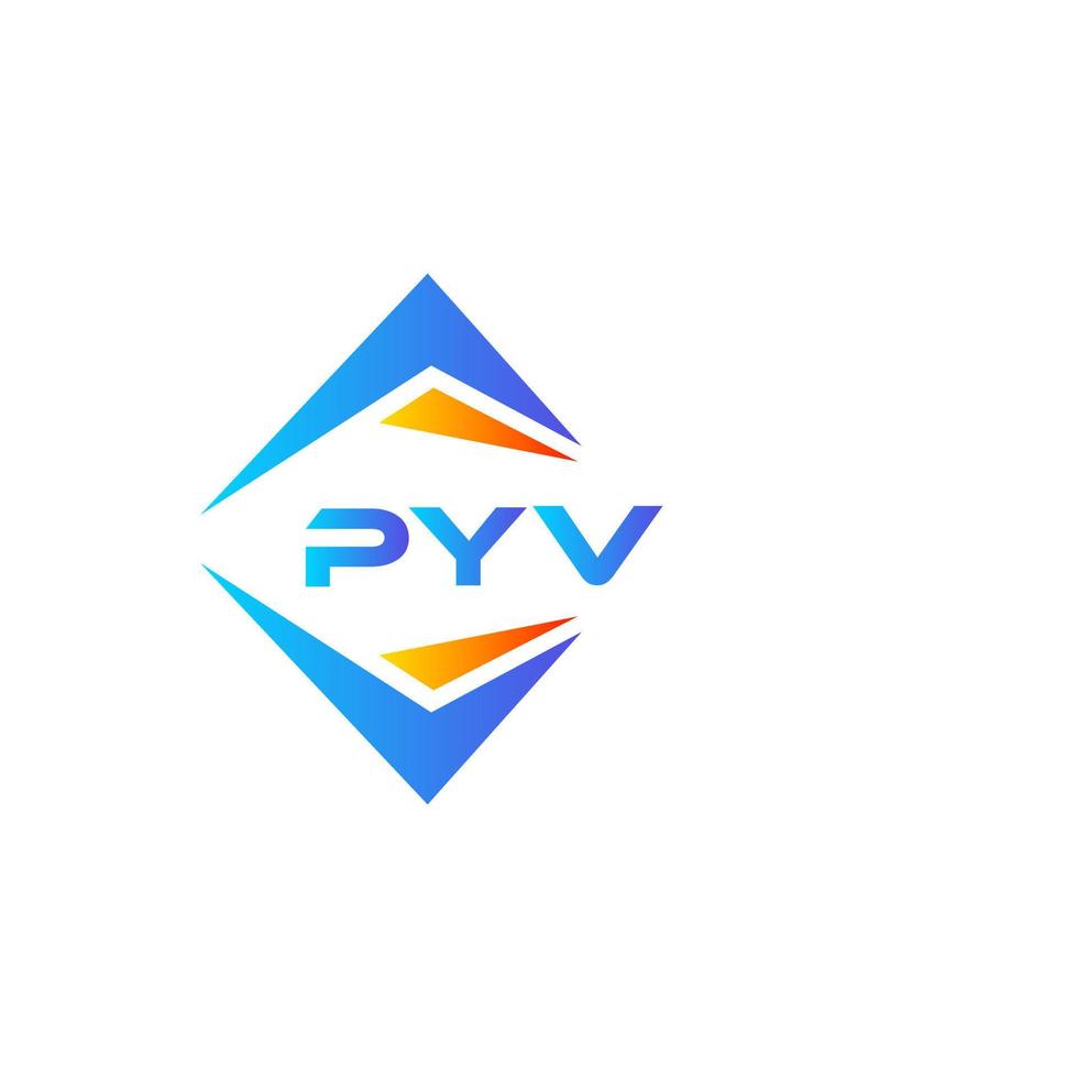 pyv abstraktes Technologie-Logo-Design auf weißem Hintergrund. pyv kreatives Initialen-Buchstaben-Logo-Konzept. vektor