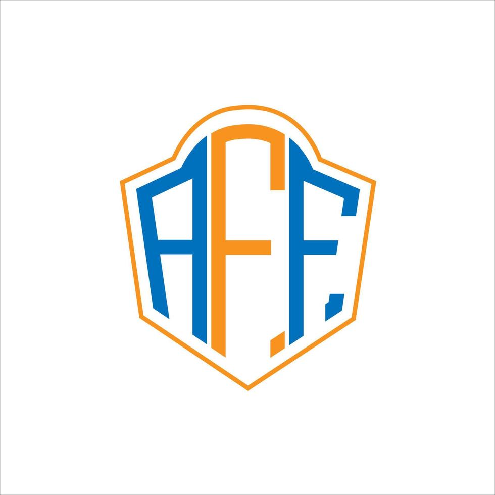 aff abstraktes Monogramm-Schild-Logo-Design auf weißem Hintergrund. aff kreatives Initialen-Buchstabenlogo. vektor