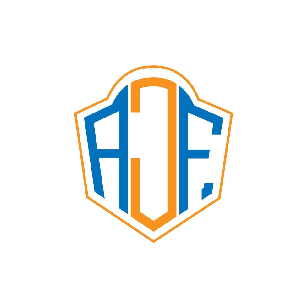 ajf abstraktes Monogramm-Schild-Logo-Design auf weißem Hintergrund. ajf kreatives Initialen-Buchstabenlogo. vektor