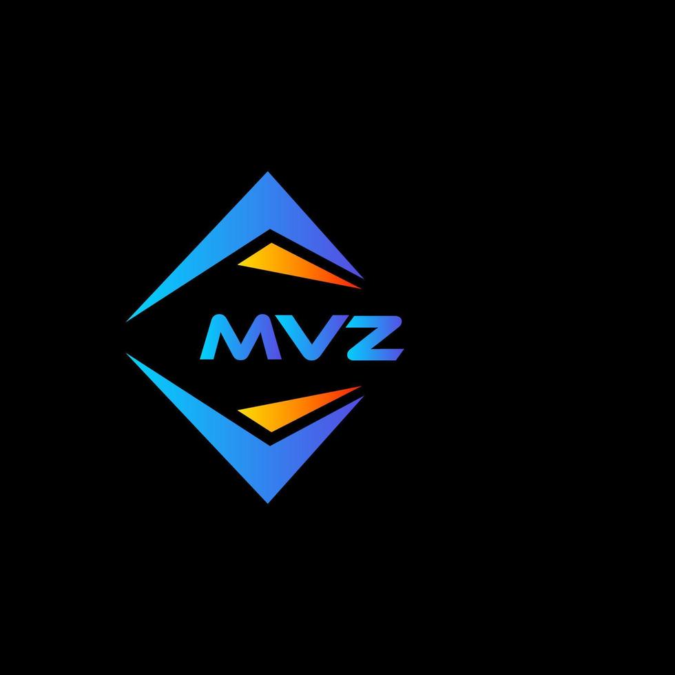 mvz abstrakt teknologi logotyp design på svart bakgrund. mvz kreativ initialer brev logotyp begrepp. vektor