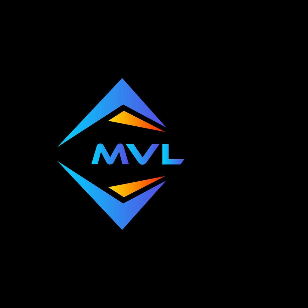 mvl abstraktes Technologie-Logo-Design auf schwarzem Hintergrund. mvl kreative Initialen schreiben Logo-Konzept. vektor