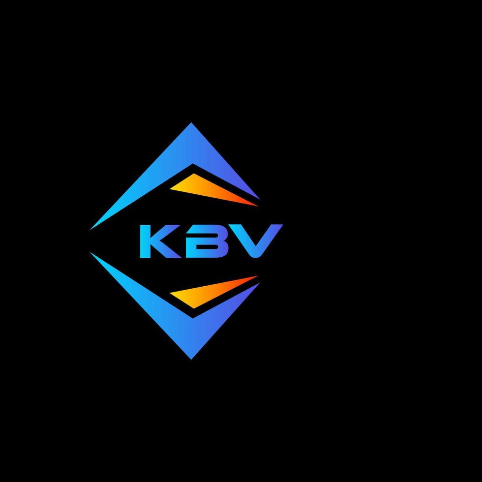 kbv abstraktes Technologie-Logo-Design auf schwarzem Hintergrund. kbv kreative Initialen schreiben Logo-Konzept. vektor