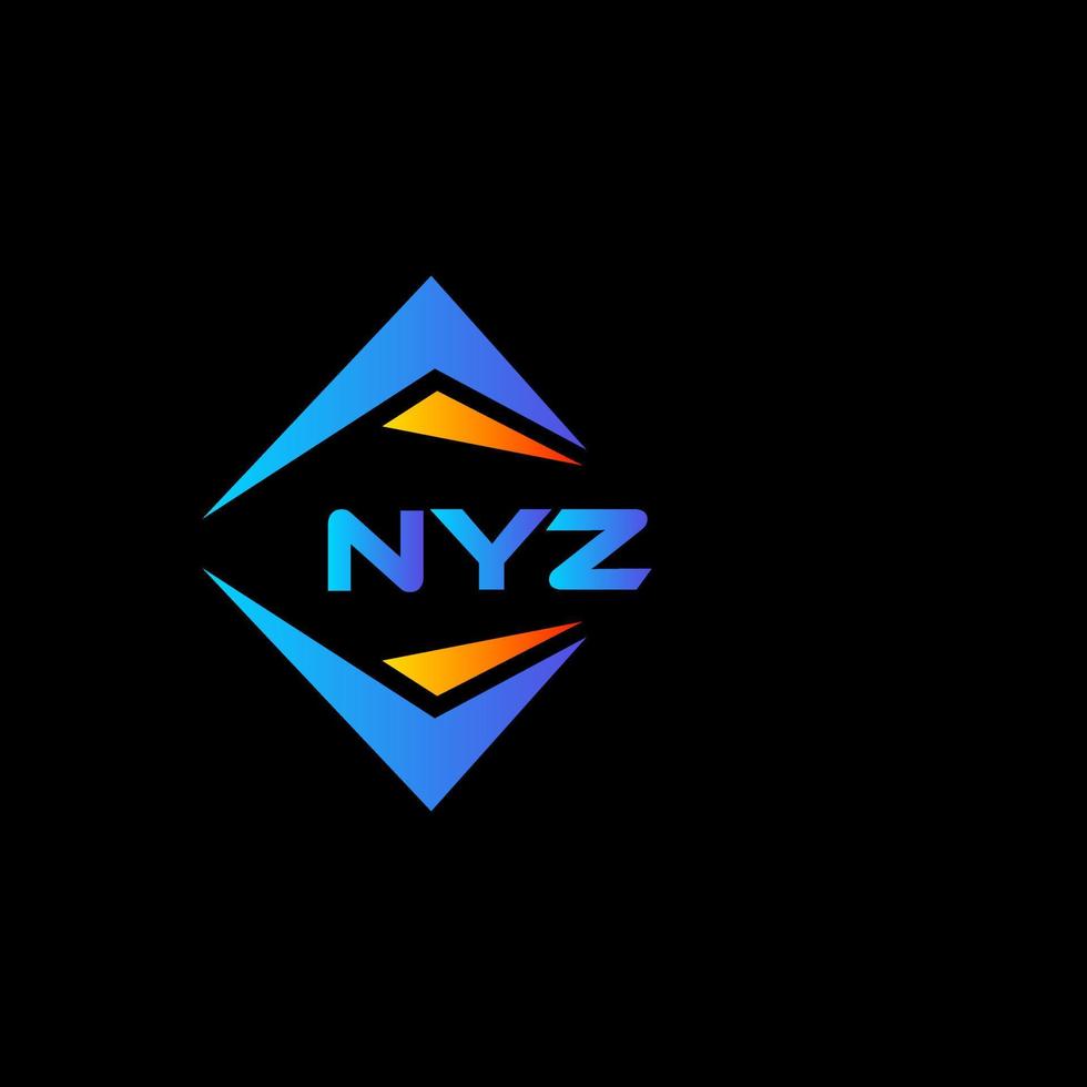 nyz abstrakt teknologi logotyp design på svart bakgrund. nyz kreativ initialer brev logotyp begrepp. vektor