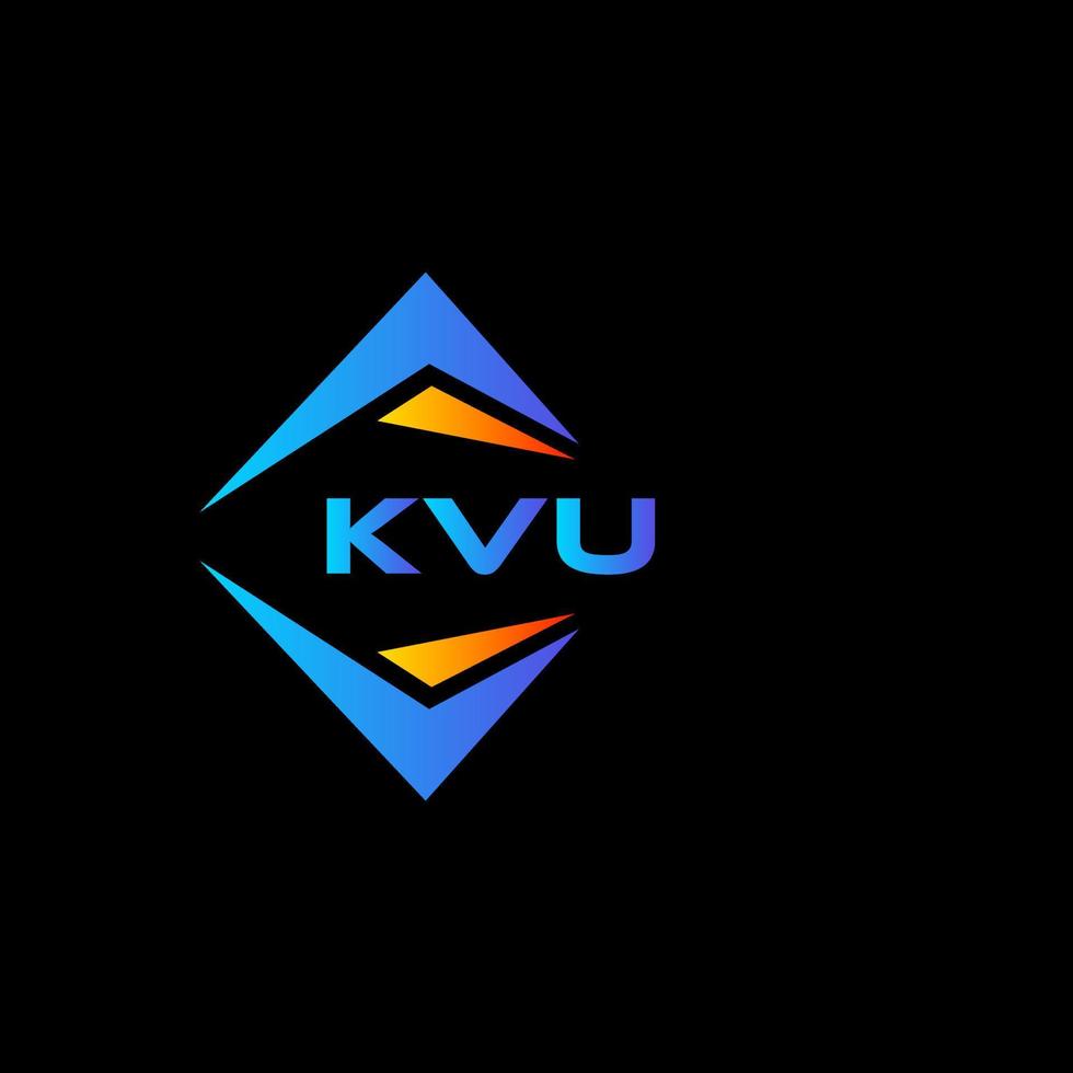 kvu abstraktes Technologie-Logo-Design auf schwarzem Hintergrund. kvu kreative Initialen schreiben Logo-Konzept. vektor