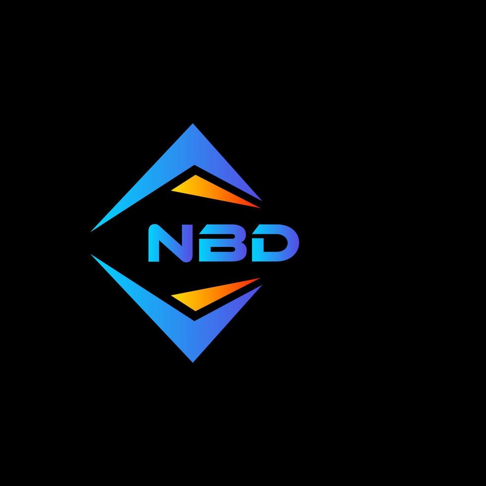 nbd abstraktes Technologie-Logo-Design auf schwarzem Hintergrund. nbd kreative Initialen schreiben Logo-Konzept. vektor