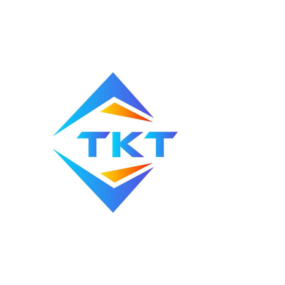 tkt abstraktes Technologie-Logo-Design auf weißem Hintergrund. tkt kreative Initialen schreiben Logo-Konzept. vektor