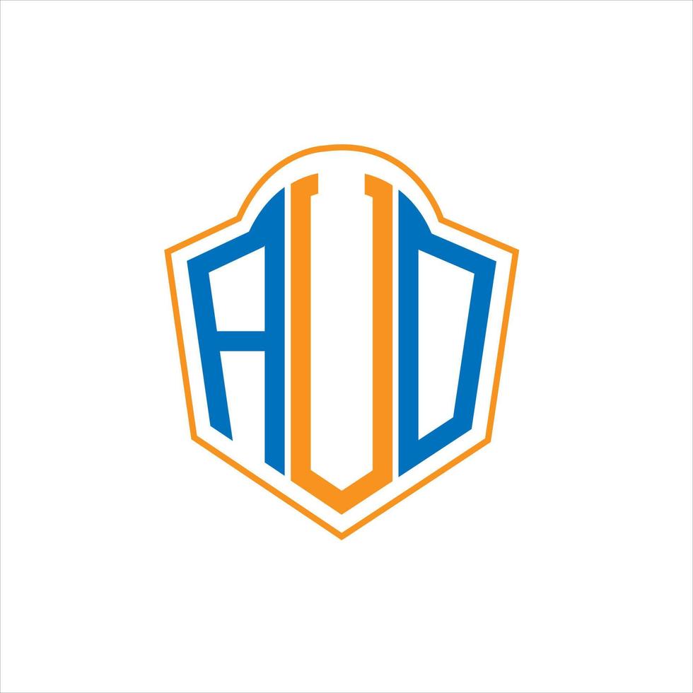 auo abstrakt monogram skydda logotyp design på vit bakgrund. auo kreativ initialer brev logotyp. vektor