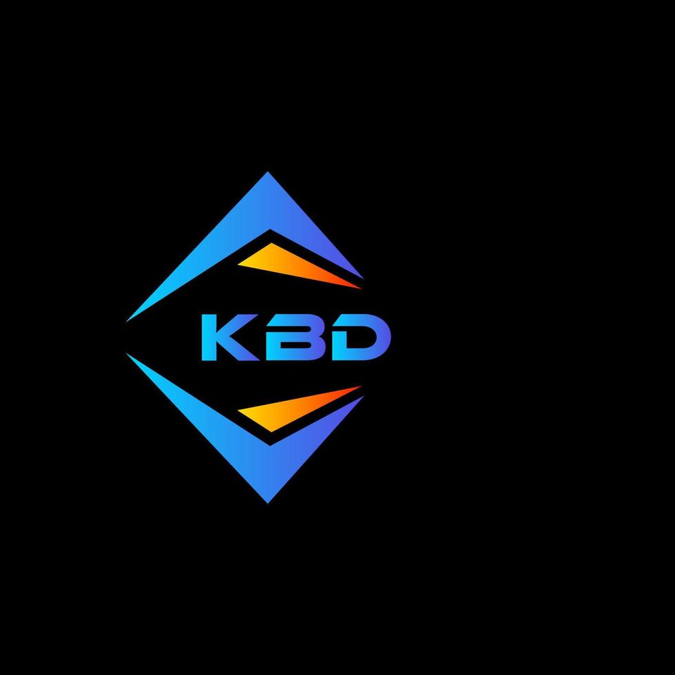 kbd abstraktes Technologie-Logo-Design auf schwarzem Hintergrund. kbd kreative Initialen schreiben Logo-Konzept. vektor