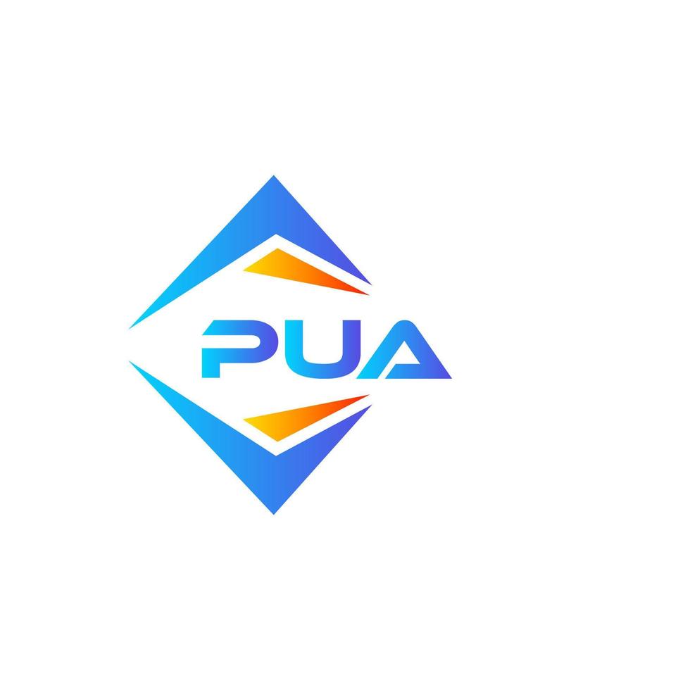 Pua abstraktes Technologie-Logo-Design auf weißem Hintergrund. pua kreative Initialen schreiben Logo-Konzept. vektor