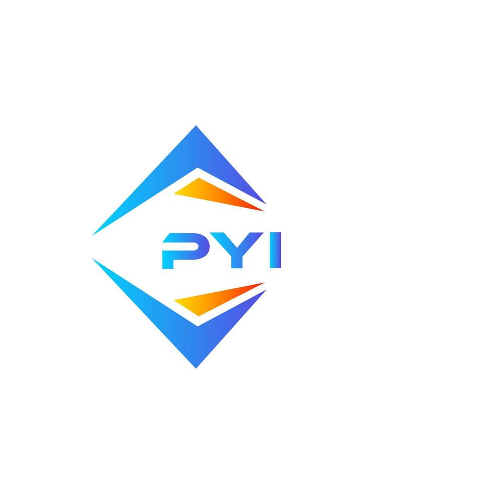 pyi abstraktes Technologie-Logo-Design auf weißem Hintergrund. pyi kreative Initialen schreiben Logo-Konzept. vektor