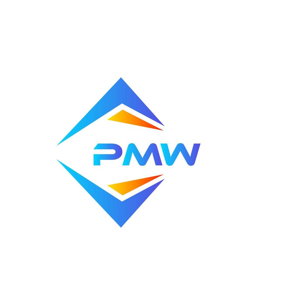 pmw abstraktes Technologie-Logo-Design auf weißem Hintergrund. pmw kreative Initialen schreiben Logo-Konzept. vektor