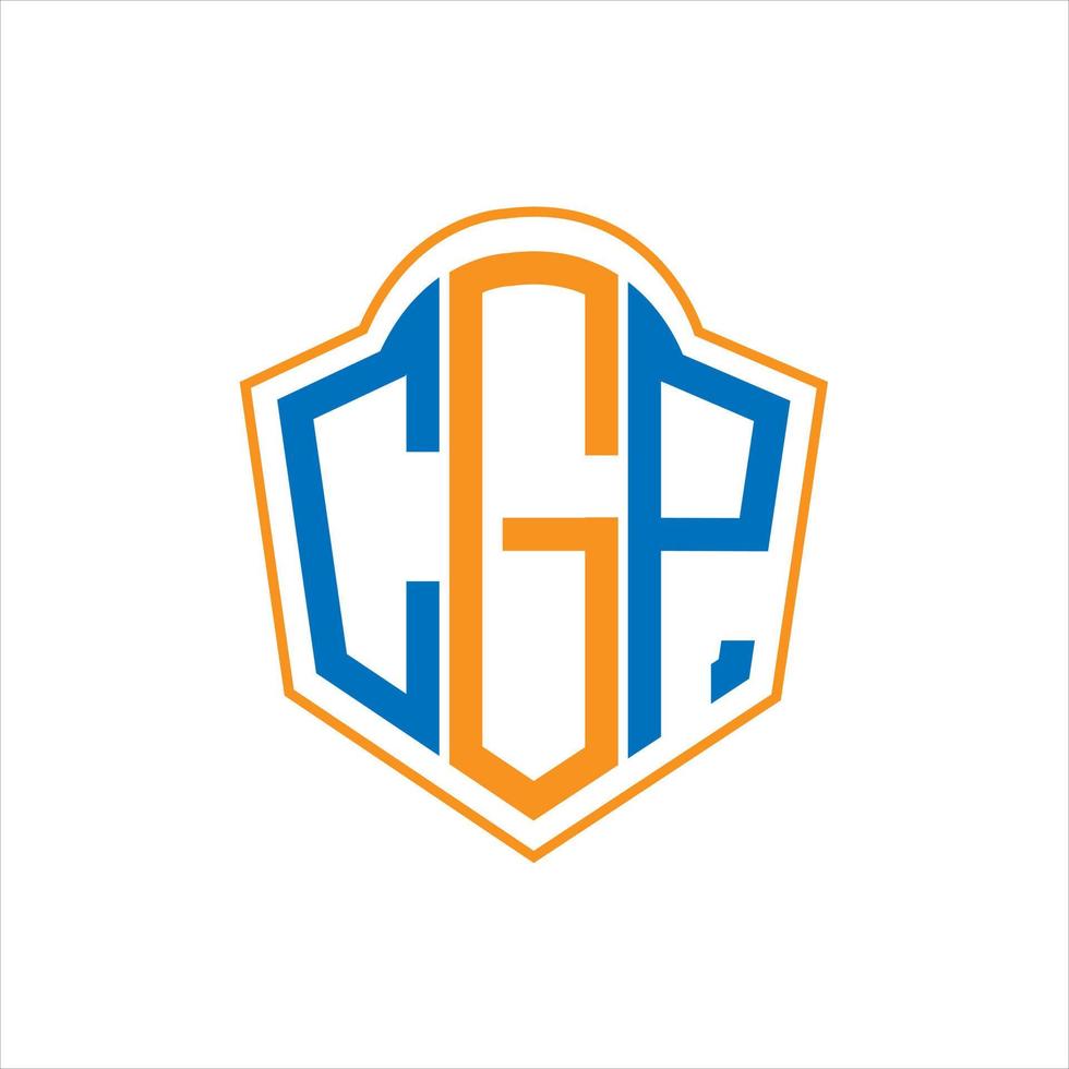 cgp abstraktes Monogramm-Schild-Logo-Design auf weißem Hintergrund. cgp kreatives Initialen-Buchstabenlogo. vektor