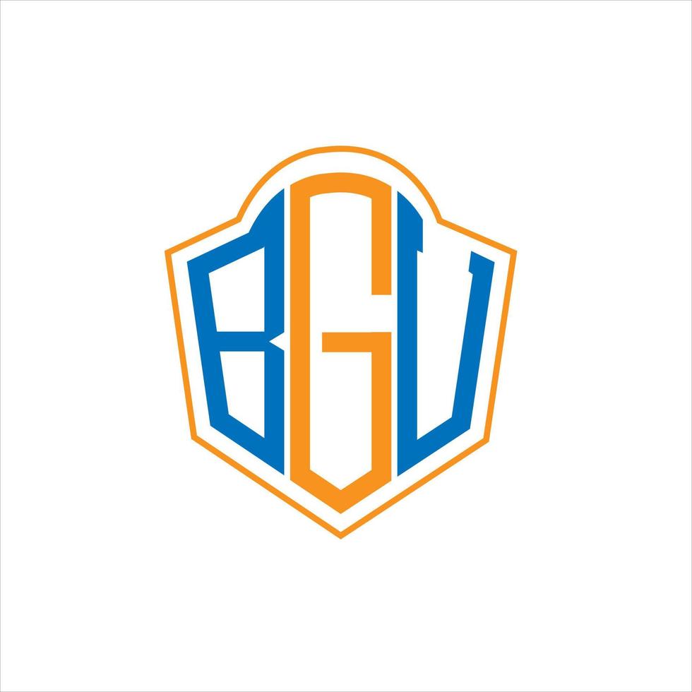 bgv abstrakt monogram skydda logotyp design på vit bakgrund. bgv kreativ initialer brev logotyp. vektor