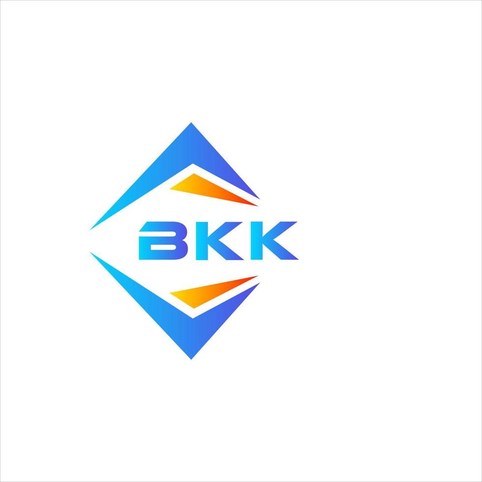 bkk abstraktes Technologie-Logo-Design auf weißem Hintergrund. bkk kreative Initialen schreiben Logo-Konzept. vektor