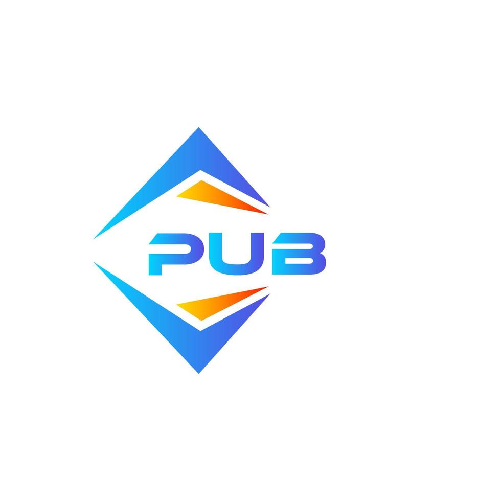 Pub abstraktes Technologie-Logo-Design auf weißem Hintergrund. Pub kreative Initialen schreiben Logo-Konzept. vektor