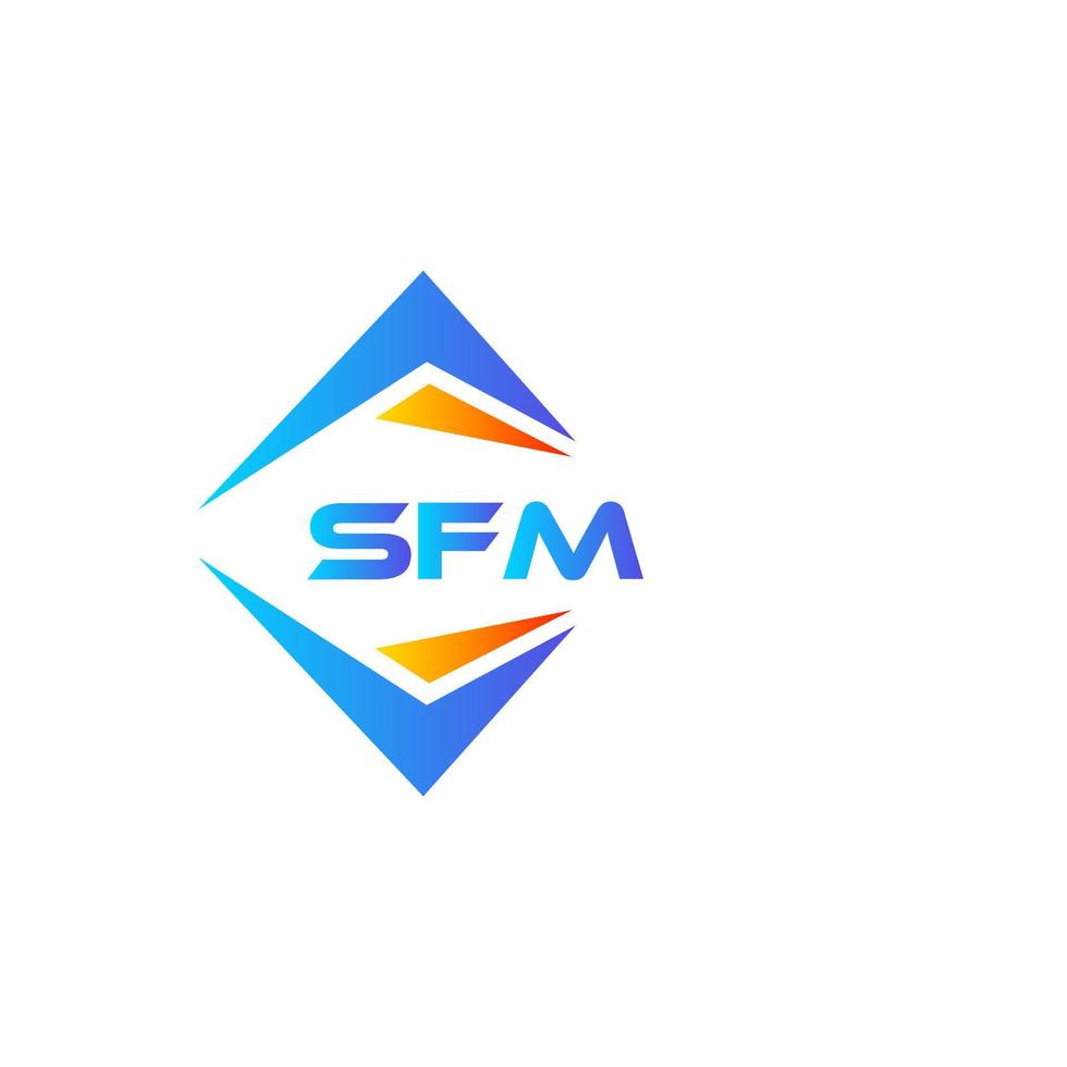 sfm abstraktes Technologie-Logo-Design auf weißem Hintergrund. sfm kreative Initialen schreiben Logo-Konzept. vektor