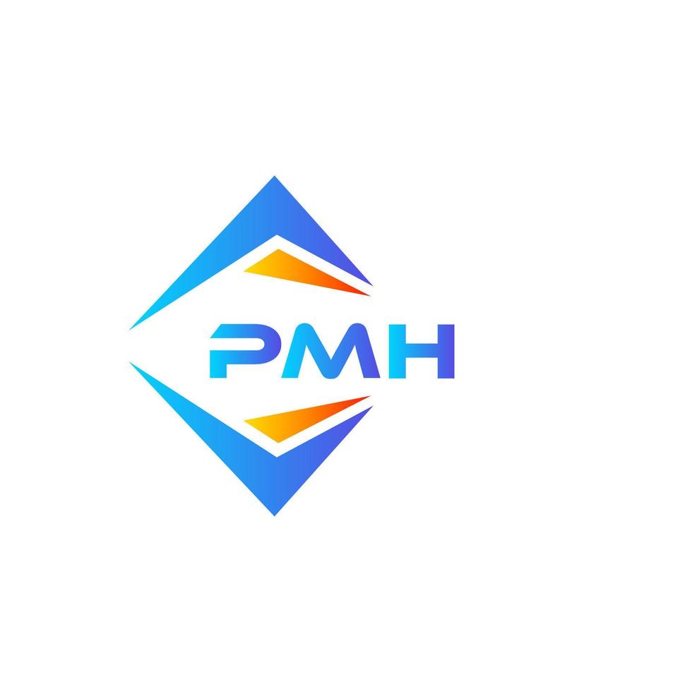 pmh abstraktes Technologie-Logo-Design auf weißem Hintergrund. pmh kreative Initialen schreiben Logo-Konzept. vektor