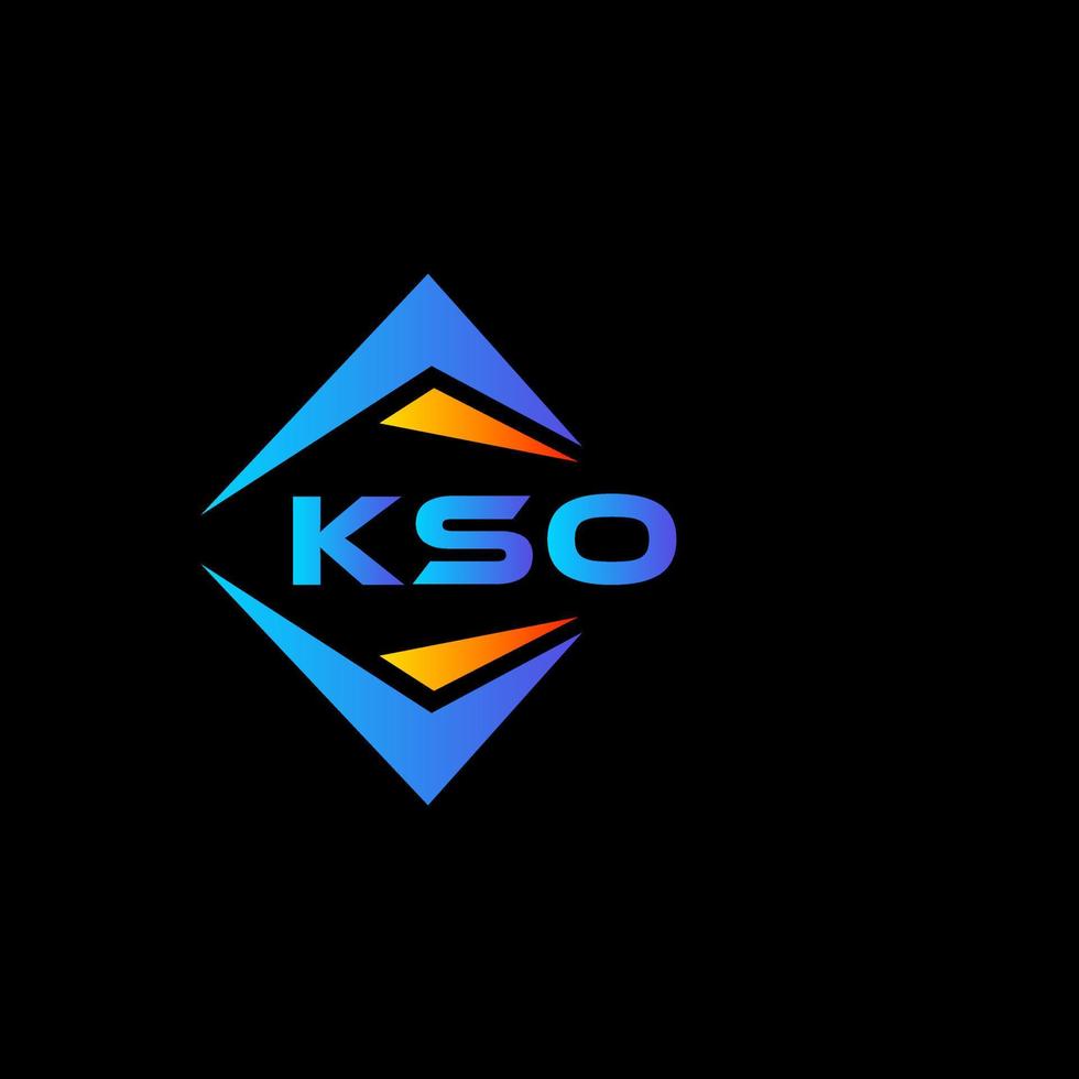 kso abstrakt teknologi logotyp design på svart bakgrund. kso kreativ initialer brev logotyp begrepp. vektor