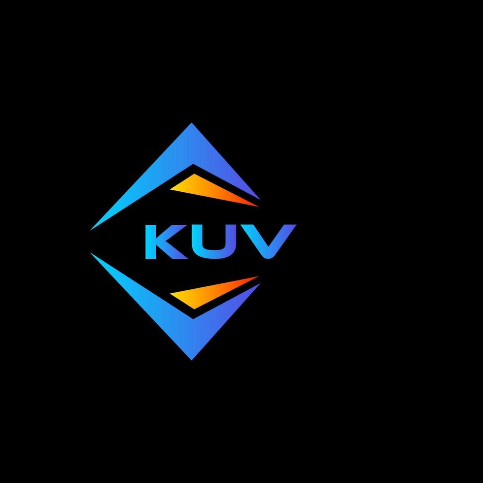 kuv abstraktes Technologie-Logo-Design auf schwarzem Hintergrund. kuv kreative Initialen schreiben Logo-Konzept. vektor