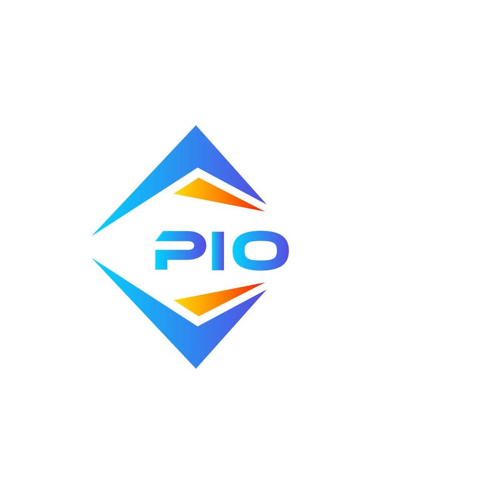 Pio abstraktes Technologie-Logo-Design auf weißem Hintergrund. pio kreative Initialen schreiben Logo-Konzept. vektor