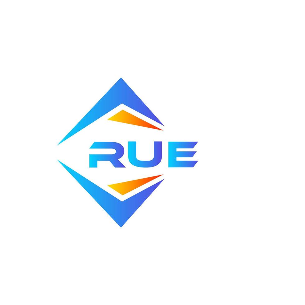 Rue abstraktes Technologie-Logo-Design auf weißem Hintergrund. rue kreative Initialen schreiben Logo-Konzept. vektor