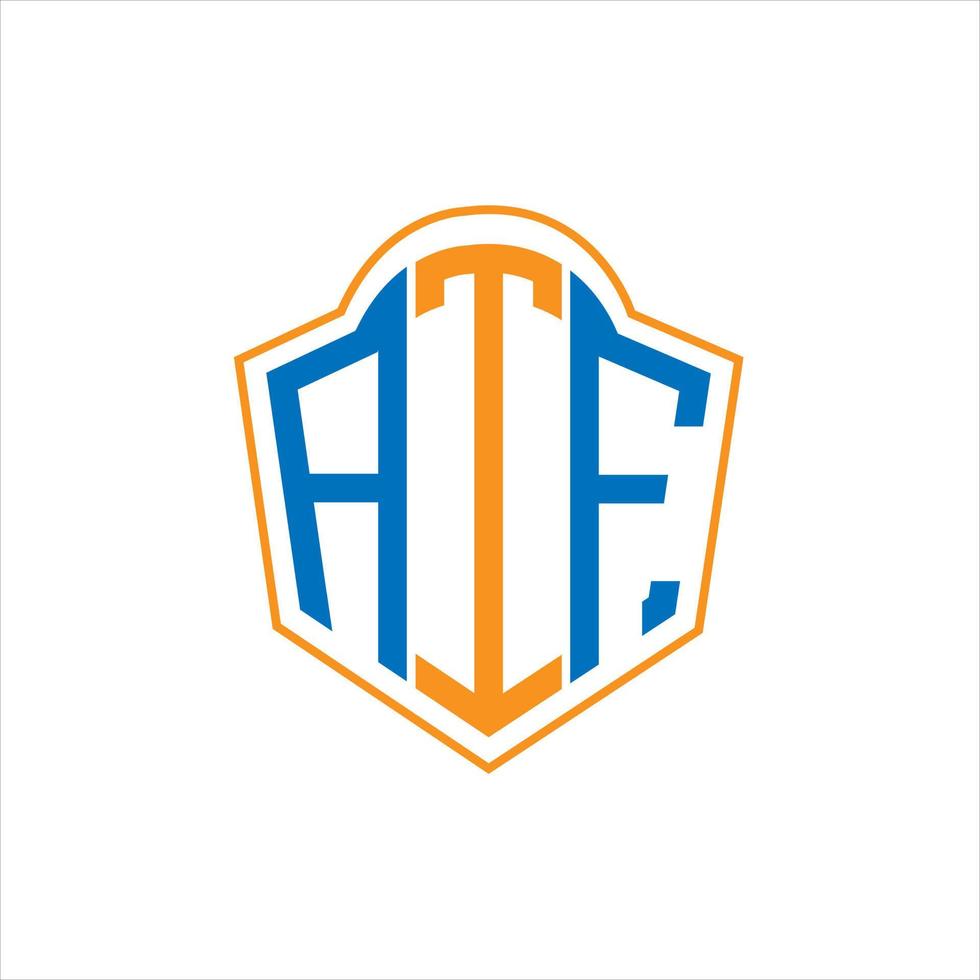 ATF abstraktes Monogramm-Schild-Logo-Design auf weißem Hintergrund. atf kreatives Initialen-Buchstabenlogo. vektor