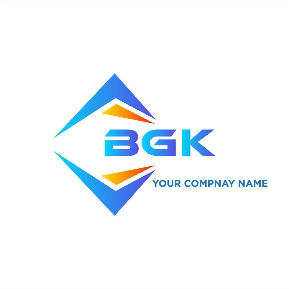 bgk abstraktes Technologie-Logo-Design auf weißem Hintergrund. bgk kreative Initialen schreiben Logo-Konzept. vektor