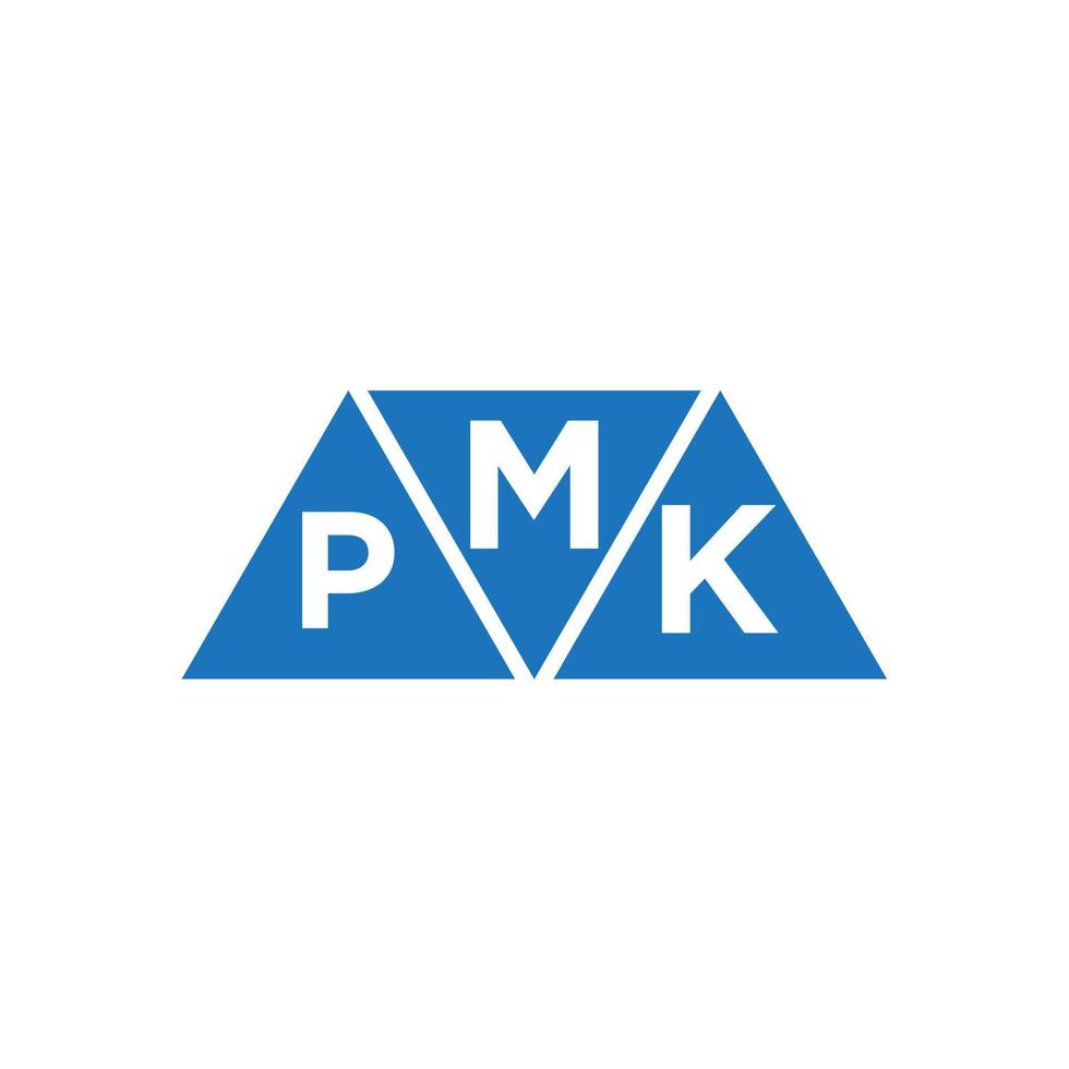 mpk abstraktes Anfangslogodesign auf weißem Hintergrund. mpk kreative Initialen schreiben Logo-Konzept. vektor