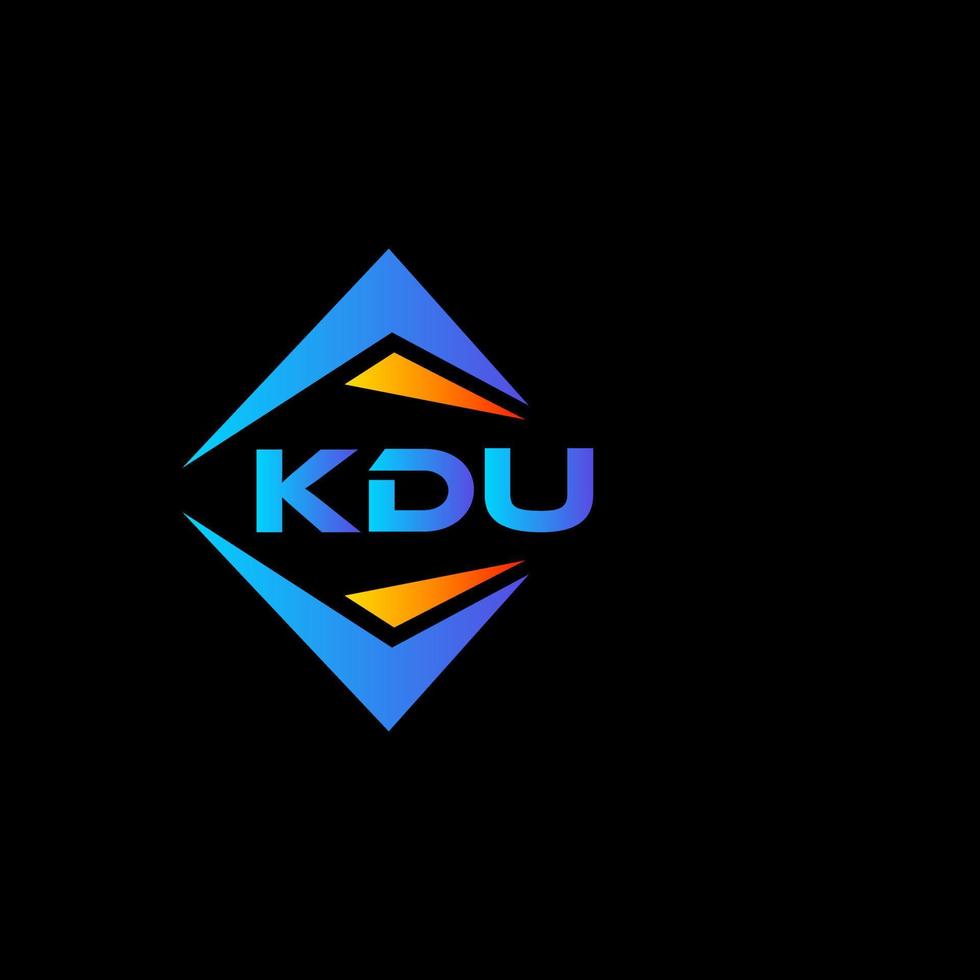 kdu abstraktes Technologie-Logo-Design auf schwarzem Hintergrund. kdu kreative Initialen schreiben Logo-Konzept. vektor