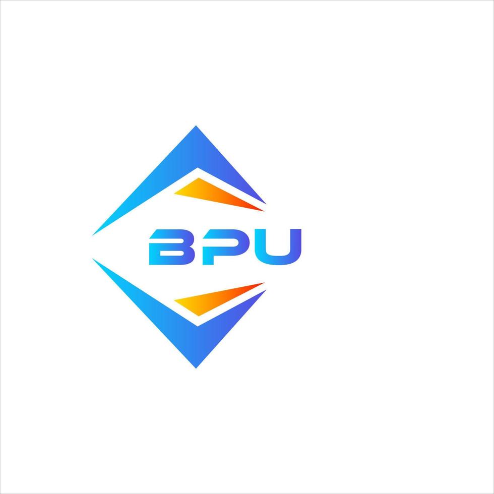 bpu abstraktes Technologie-Logo-Design auf weißem Hintergrund. bpu kreative Initialen schreiben Logo-Konzept. vektor