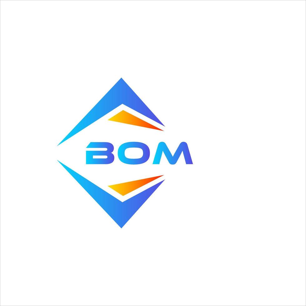 bom abstraktes Technologie-Logo-Design auf weißem Hintergrund. bom kreative Initialen schreiben Logo-Konzept. vektor