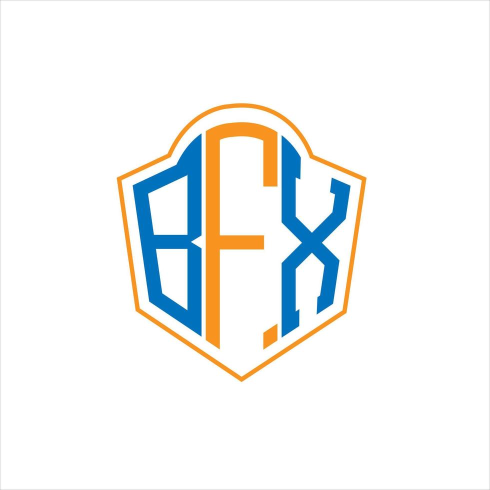 bfx abstraktes Monogramm-Schild-Logo-Design auf weißem Hintergrund. bfx kreatives Initialen-Buchstabenlogo. vektor