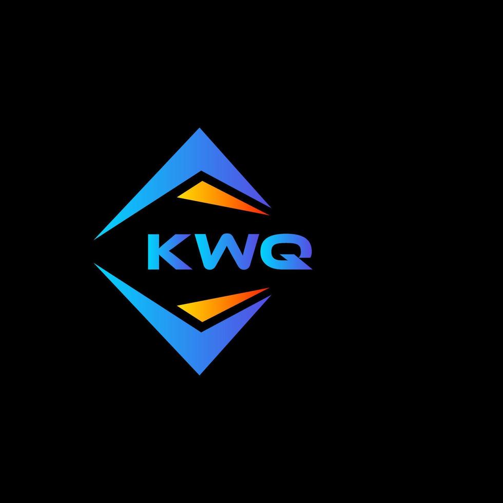 kwq abstraktes Technologie-Logo-Design auf schwarzem Hintergrund. kwq kreative Initialen schreiben Logo-Konzept. vektor